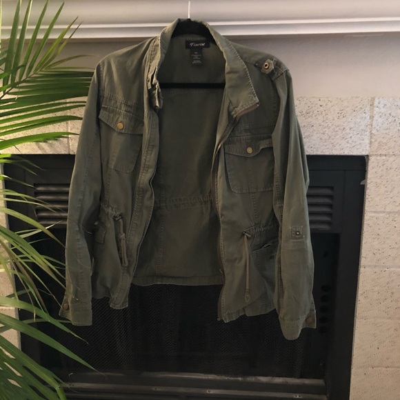Finesse Jackets & Blazers - Olive Green cargo jacket